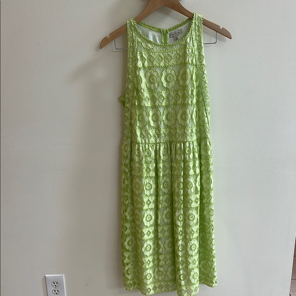 Max Studio Green Halter Sundress Sleeveless Midi S
